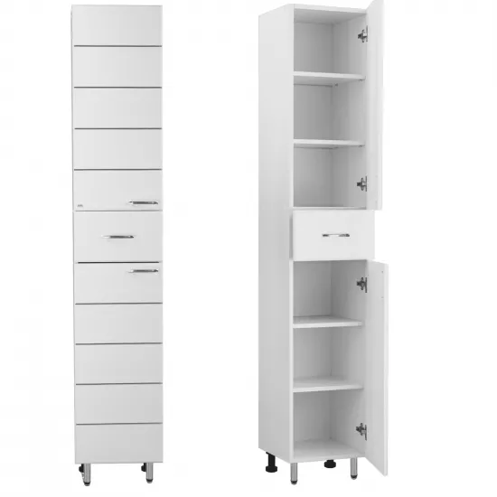 Шкаф - пенал напольный Mashtab Modern (35 см) 2 дверцы, White