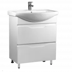 Dulap cu lavoar Mashtab Print (Basic) 75 cm cu 2 sertare, White Dulap cu lavoar Mashtab Print (Basic) 75 cm cu 2 sertare, White