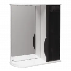 Oglinda Mashtab Print (70 cm) (со шкафчиком), Black Oglinda Mashtab Print (70 cm) (со шкафчиком), Black