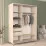 Шкаф купе Mobildor Aron, 190x220x60 cm, зеркальные двери, Сонома