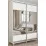 Шкаф купе Mobildor Aron S K1, 190x220x60 cm, двери ДСП с зеркалом горизонтально, Белый