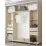 Шкаф купе Mobildor Aron S K2, 200x220x60 cm, двери ДСП с зеркалом вертикально, Сонома