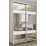 Шкаф купе Mobildor Aron S K3 (120x220) раздвижные двери из ДСП с зеркалом зебра, White