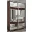 Dulap-cupeu Mobildor Aron S K3, 140x220x60 cm, uși PAL cu oglindă zebra, Венге