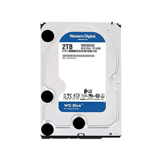 3.5" Жесткий диск 2 TB WD Blue, 5400 rpm, 256 MB, SATA III (WD20EZAZ)