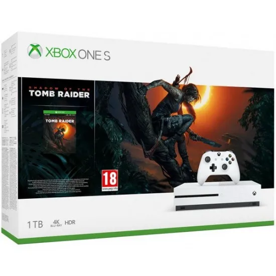 Consola MICROSOFT Xbox One One S 1 TB White, 1 gamepad + 1 joc