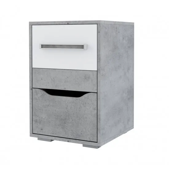 Tumba cu sertare SV - Мебель Grey, Light cement / White