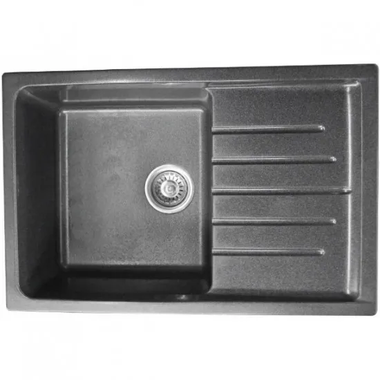 Мойка кухонная (чаша слева)/(чаша справа), Black Metallic Gloss