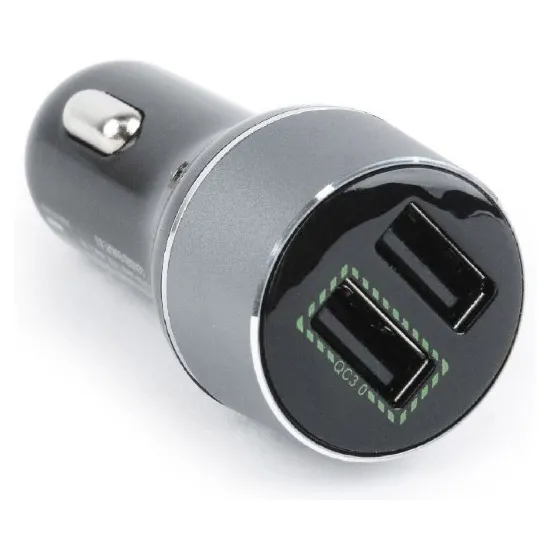 Автомобильное зарядное устройство Gembird EG-U2QC3-CAR-01 12 Вт, Black