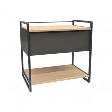 Tumbă oficiu DP Raft pentru imprimantă 74cm, cu sertar, Sonoma/Antracit Tumbă oficiu DP Raft pentru imprimantă 74cm, cu sertar, Sonoma/Antracit