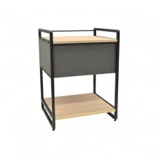 Tumbă oficiu DP Raft pentru imprimantă 54cm, cu sertar, Sonoma/Antracit Tumbă oficiu DP Raft pentru imprimantă 54cm, cu sertar, Sonoma/Antracit