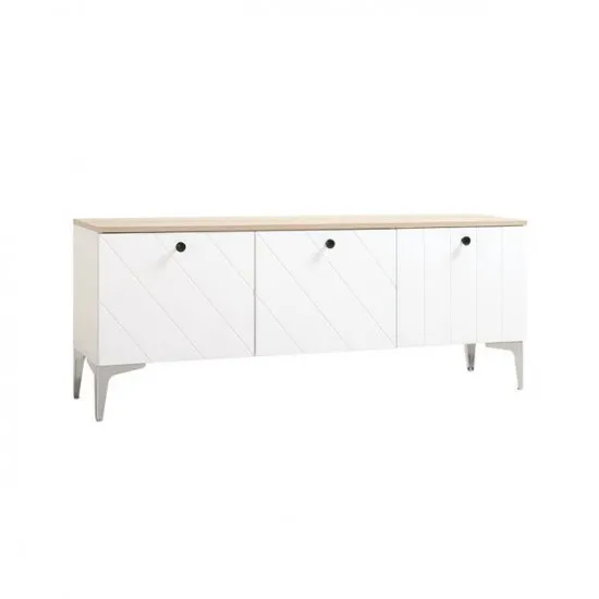 Comoda TV Mobi 13.267.03 (138.4 cm), Белый РЕ шагрень/Альберо/Милк софт ПВХ