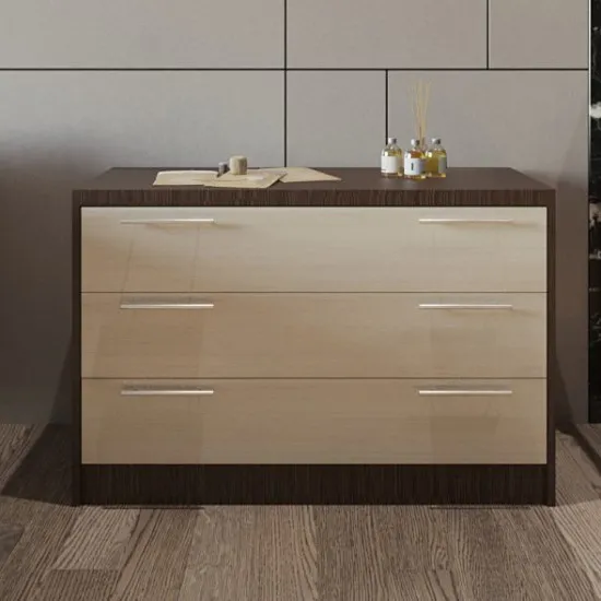 Комод PS К-100 (100 см) с 3 ящиками, Wenge /Chamonix deschis