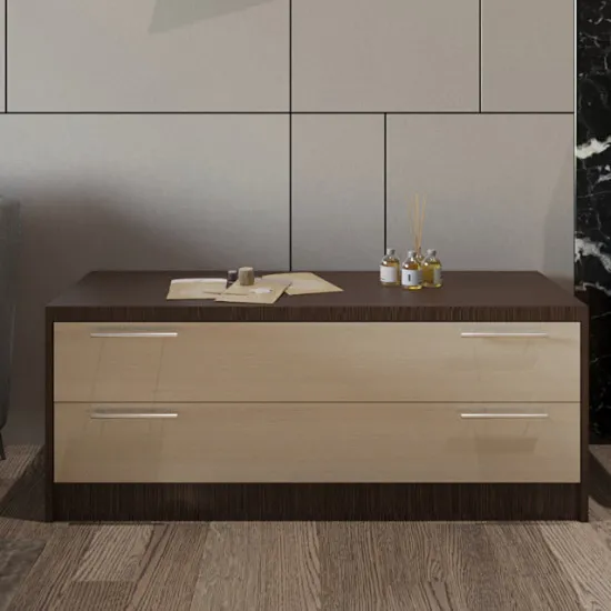 ComodÄ? PS Ð?-120 (120 cm) cu 2 sertare, Wenge /Chamonix deschis