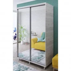 Dulap-cupeu Bafimob DX-100 cu oglinda, 100x220x60 cm,, Wood Cortona
