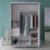 Dulap-cupeu Bafimob DX-140 cu imprimare foto pe o usa, 140x220x60 cm,, Wood Cortona