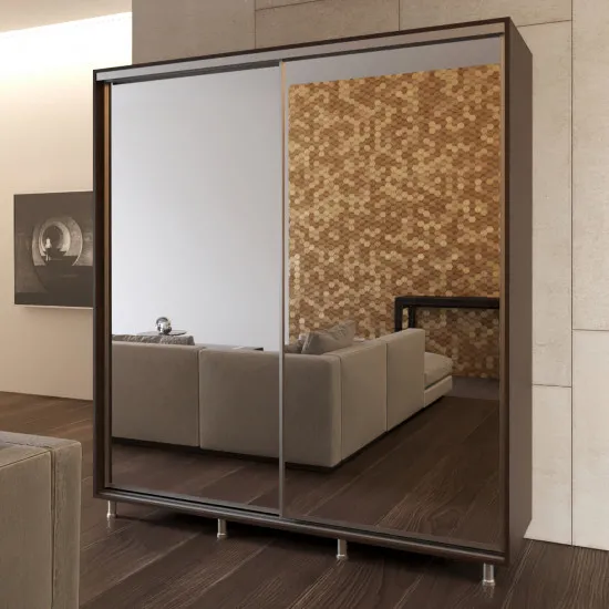 Шкаф купе Д-200 Зеркало (200 см), Wenge