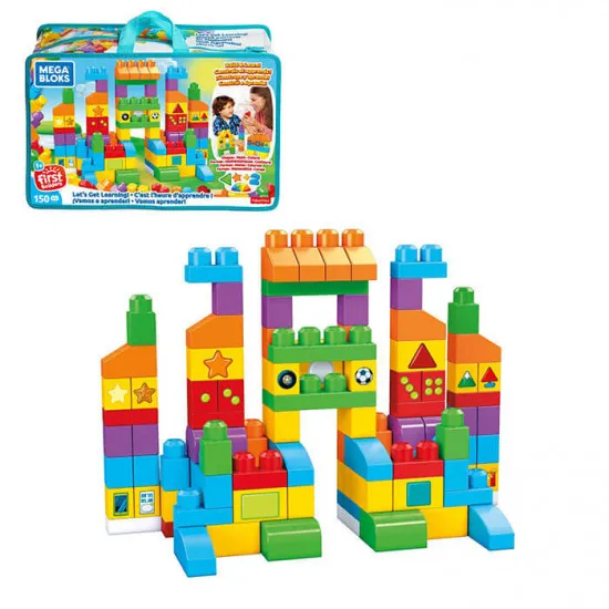 Mattel Mega Bloks FVJ49 Конструктор Давайте Учиться 150 Деталей