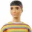 Barbie GRB91 Кукла Кен в полосатом джемпере и джинсовых шортах, 29 см