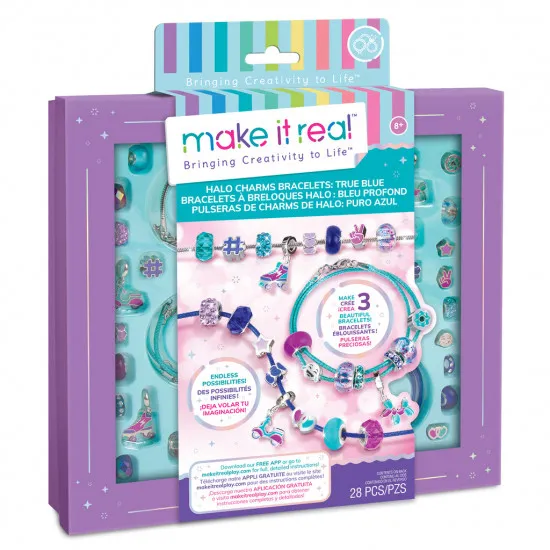 Make it real 1721M Set de creatie bijuterii Halo Charms Bracelets True Blue