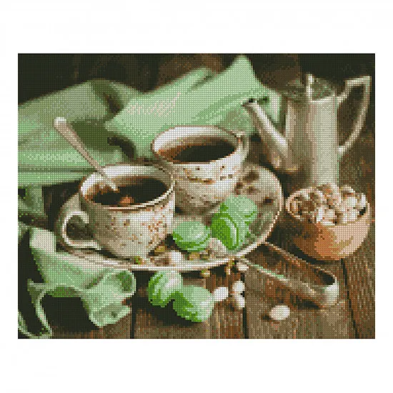 Strateg FA12225 Mozaic cu diamante Mic dejun cu Macarons