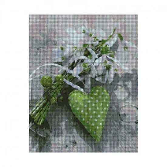 Strateg FA40801 Mozaic cu diamante Inima verde