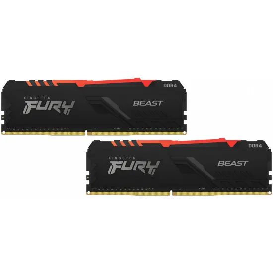 Modul de memorie 16 GB DDR4-3200 MHz Kingston FURY Beast RGB (KF432C16BBAK2/16)