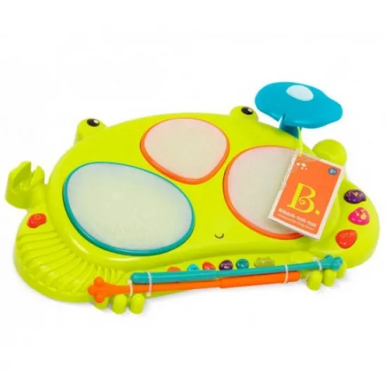 Battat BX1953Z Музыкальная игрушка Frog Drum Set Ribbit-tat-tat S2