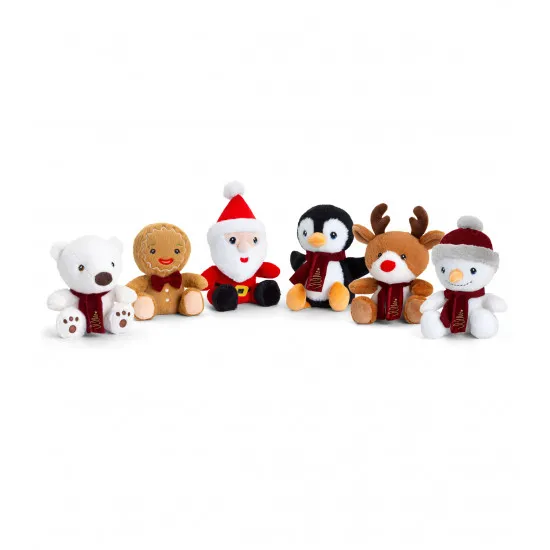 Keel Toys Keeleco SX6394 Jucărie de pluș Christmas Beanies, 14 cm