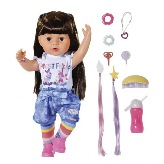 Baby Born 830352 Papusa Sister brunette, 43 cm