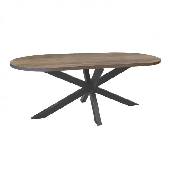 Masă pentru bucătărie DP Vesta 150x80, Black/Brown