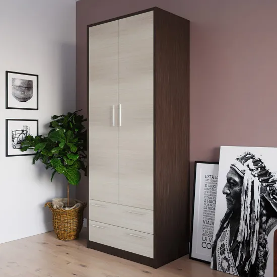 Шкаф для одежды PS Ш-82(2) (со штангой) (82 см), Wenge /Chamonix deschis