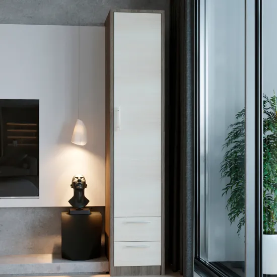 Шкаф пенал PS П-43(2) (43 см), Trufel /Chamonix deschis