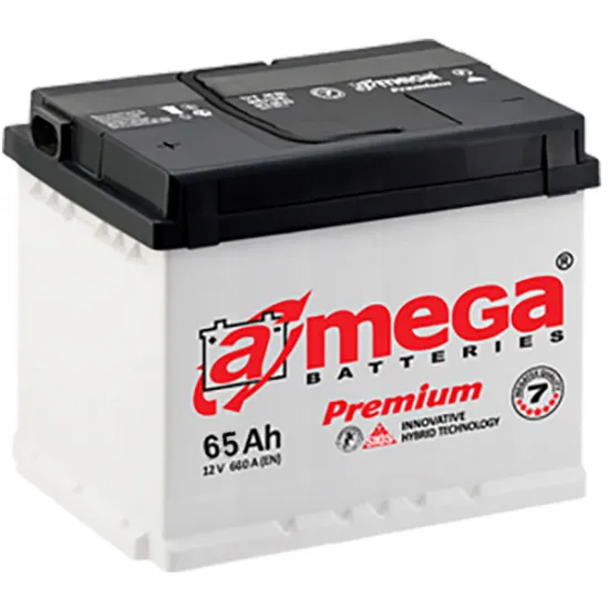 Аккумулятор 65 Ач Amega Premium (new)-65Ah-А3(0)