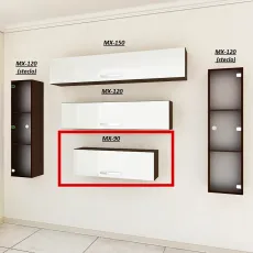 Raft Bafimob MX-90 (90 cm) deschidere superioară, Mokka/Bianco-bej Luciu Raft Bafimob MX-90 (90 cm) deschidere superioară, Mokka/Bianco-bej Luciu
