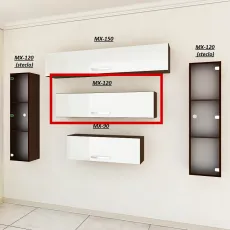 Полка Bafimob МX-120 (120 см) верхнее открывание, Мокко/Бьянко-беж Полка Bafimob МX-120 (120 см) верхнее открывание, Мокко/Бьянко-беж
