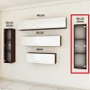 Raft Bafimob MX-120 (sticlă) (30 cm), Mokka/Bianco-bej Luciu