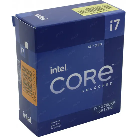 Процессор Intel Core i7 12700KF Box (3.6 ГГц-5.0 ГГц/25 MB/LGA1700)