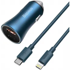 Încărcător auto Baseus TZCCJD-03 20 W, Blue (USB Type-C)