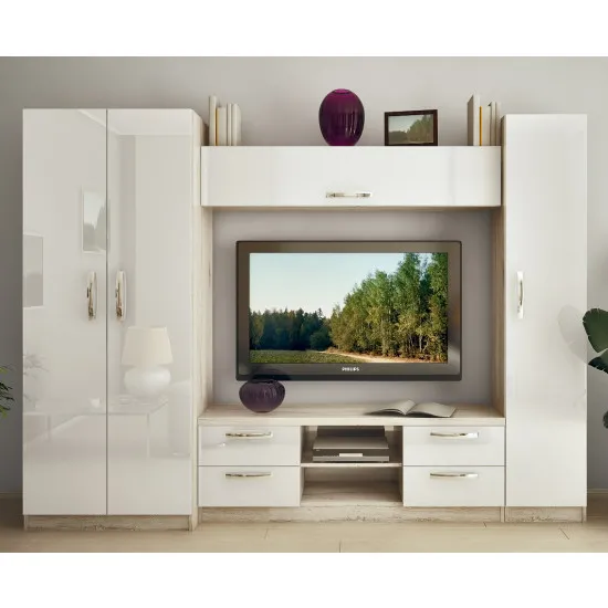 Living Bafimob Елена Х Мини (270 cm), Corton Stejar/Alb Luciu