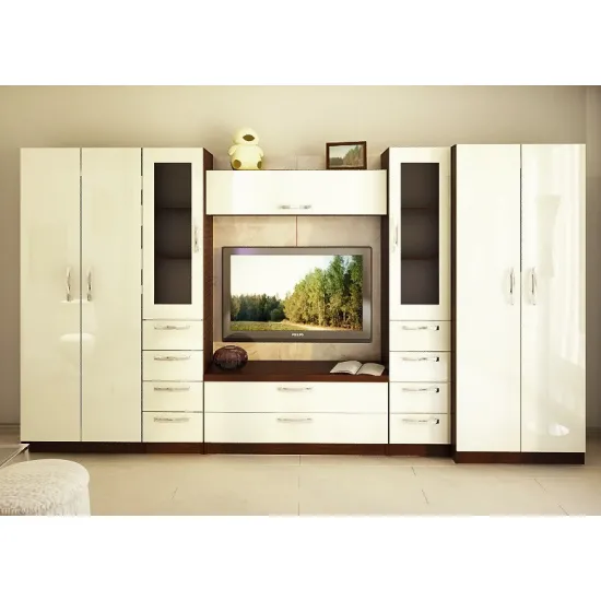 Living Bafimob Alla Х ТV-1,2m (360 cm), Mokka/Bianco-bej Luciu