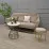 Canapea dreaptă Decoprim Gloriosa 3,, Light Brown