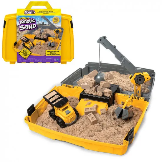 Kinetic Sand 6055877 Набор для лепки Кинетический песок Construction Folding Sandbox
