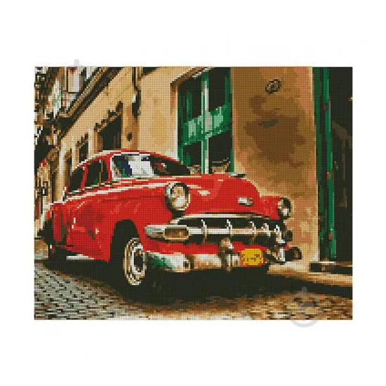 Strateg FA40800 Mozaic cu diamante Mașină roșie retro