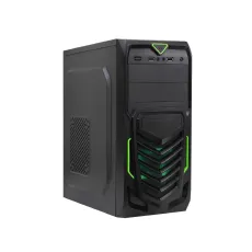 Компьютерный корпус HPC B-13, Midi-Tower, ATX, Black/Green