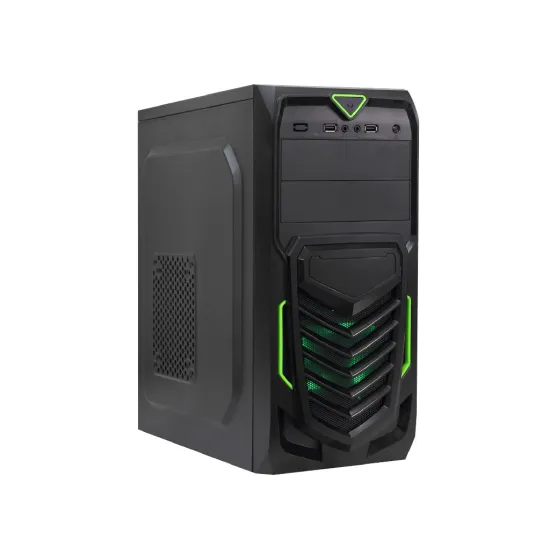 Carcasă PC HPC B-13, Midi-Tower, ATX, Black/Green