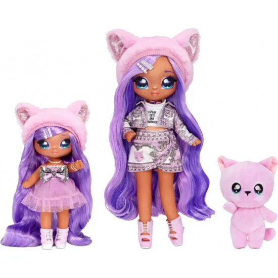 Na!Na!Na! Surprise 575962 Set de joacă cu păpuși Family Lavender Kitty Family