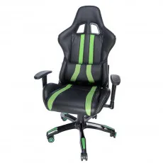 Fotoliu de gaming Spacer SPCH-TRINITY-GRN, Black/Green Fotoliu de gaming Spacer SPCH-TRINITY-GRN, Black/Green