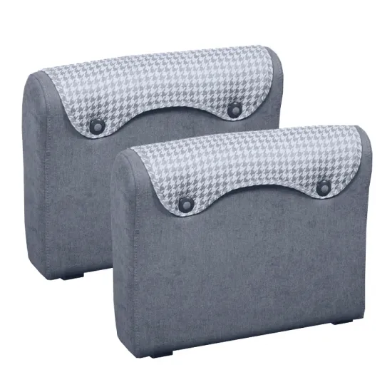 Комплект боковин:правая+левая Олмеко Элегант 65 x 21 cm, замша баффало серо-синяя/шанель сирень