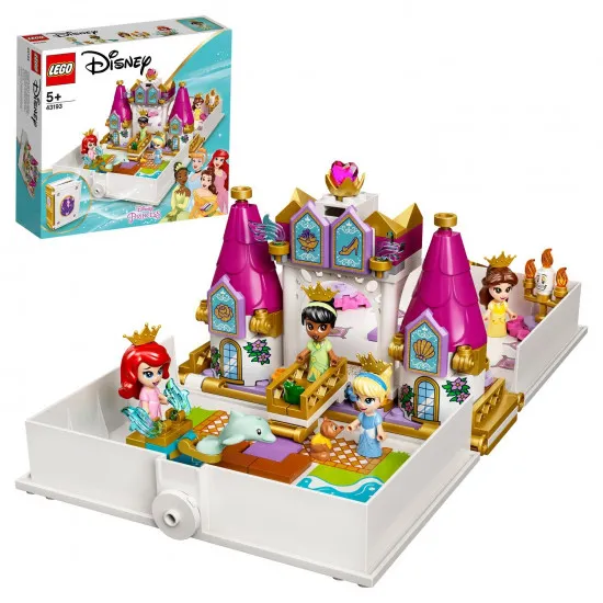 Lego Disney Princess 43193 Constructor Aventura lui Ariel, Belle, Cenusareasa si Tiana din cartea de povesti